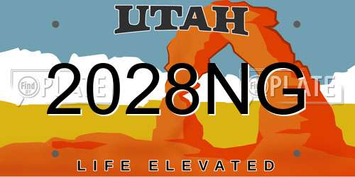 2028NG Utah License Plate