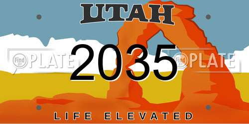 2035 Utah License Plate