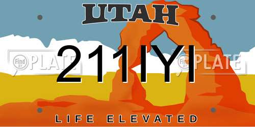 211IYI Utah License Plate