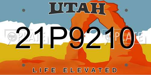 21P9210 Utah License Plate