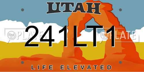 241LT1 Utah License Plate