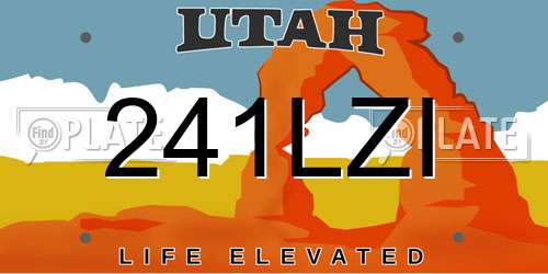 241LZI Utah License Plate
