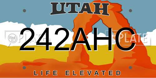 242AHC Utah License Plate