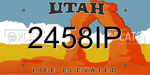 2458IP Utah License Plate
