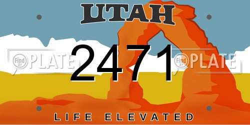 2471 Utah License Plate