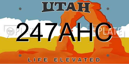 247AHC Utah License Plate