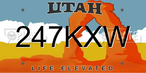 247KXW Utah License Plate