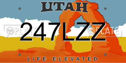 247LZZ Utah License Plate