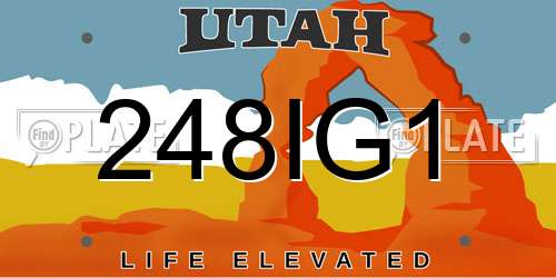 248IG1 Utah License Plate