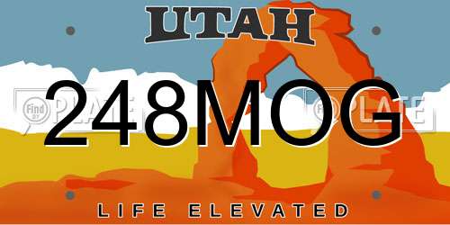 248MOG Utah License Plate