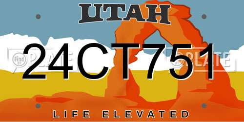 24CT751 Utah License Plate