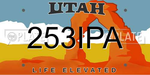 253IPA Utah License Plate
