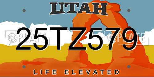 25TZ579 Utah License Plate
