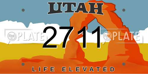 2711 Utah License Plate