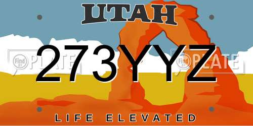 273YYZ Utah License Plate