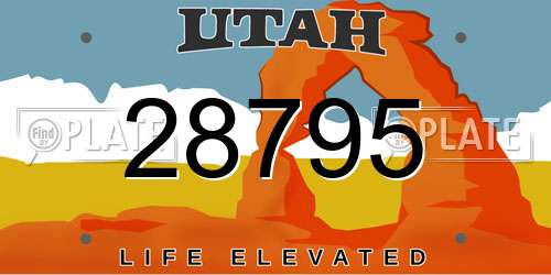 28795 Utah License Plate
