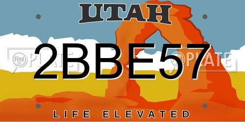2BBE57 Utah License Plate