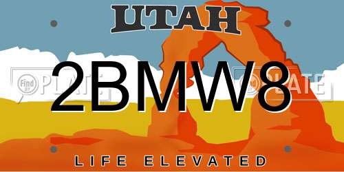2BMW8 Utah License Plate