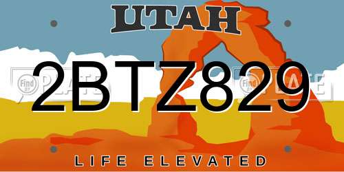 2BTZ829 Utah License Plate