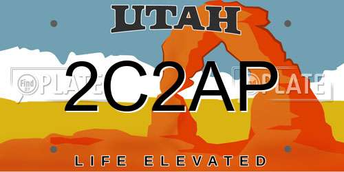 2C2AP Utah License Plate