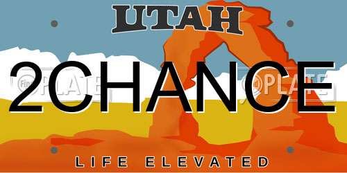 2CHANCE Utah License Plate