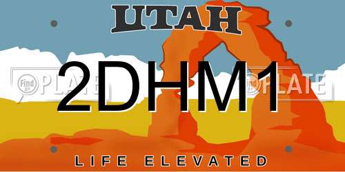 2DHM1 Utah License Plate