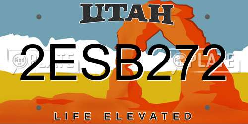 2ESB272 Utah License Plate