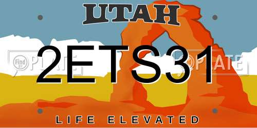 2ETS31 Utah License Plate