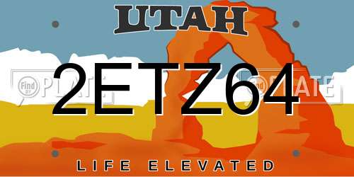 2ETZ64 Utah License Plate