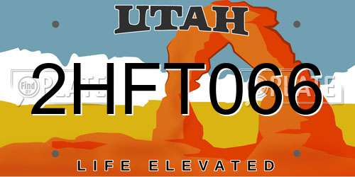 2HFT066 Utah License Plate