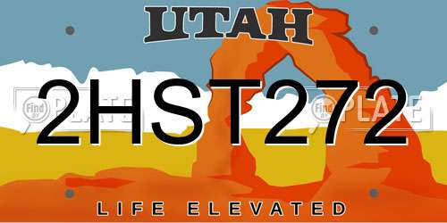 2HST272 Utah License Plate