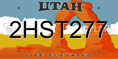2HST277 Utah License Plate