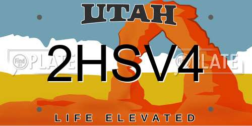 2HSV4 Utah License Plate