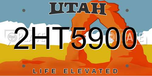 2HT5900 Utah License Plate