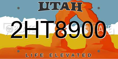 2HT8900 Utah License Plate