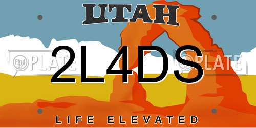 2L4DS Utah License Plate