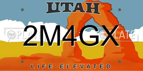 2M4GX Utah License Plate