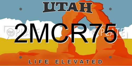2MCR75 Utah License Plate