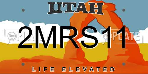 2MRS11 Utah License Plate