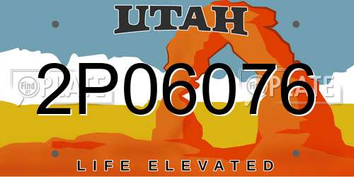 2P06076 Utah License Plate