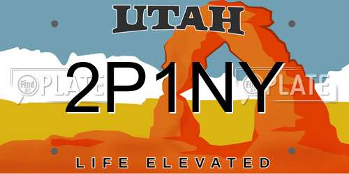 2P1NY Utah License Plate