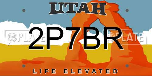 2P7BR Utah License Plate