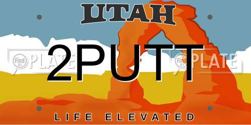 2PUTT Utah License Plate