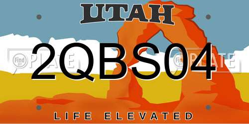 2QBS04 Utah License Plate