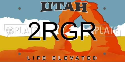 2RGR Utah License Plate