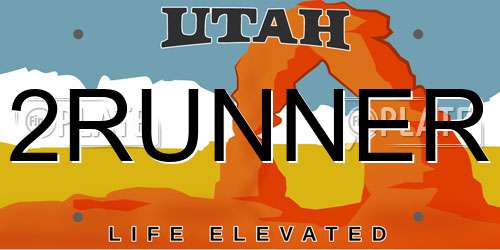 2RUNNER Utah License Plate