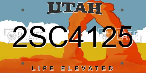 2SC4125 Utah License Plate