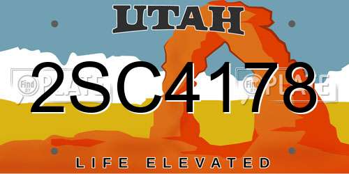 2SC4178 Utah License Plate