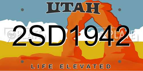 2SD1942 Utah License Plate