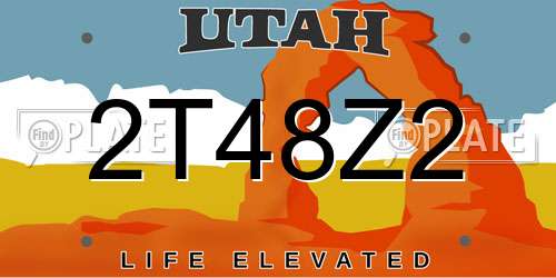 2T48Z2 Utah License Plate